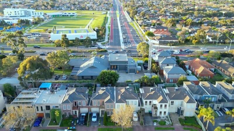 Drone view of point cook suburb