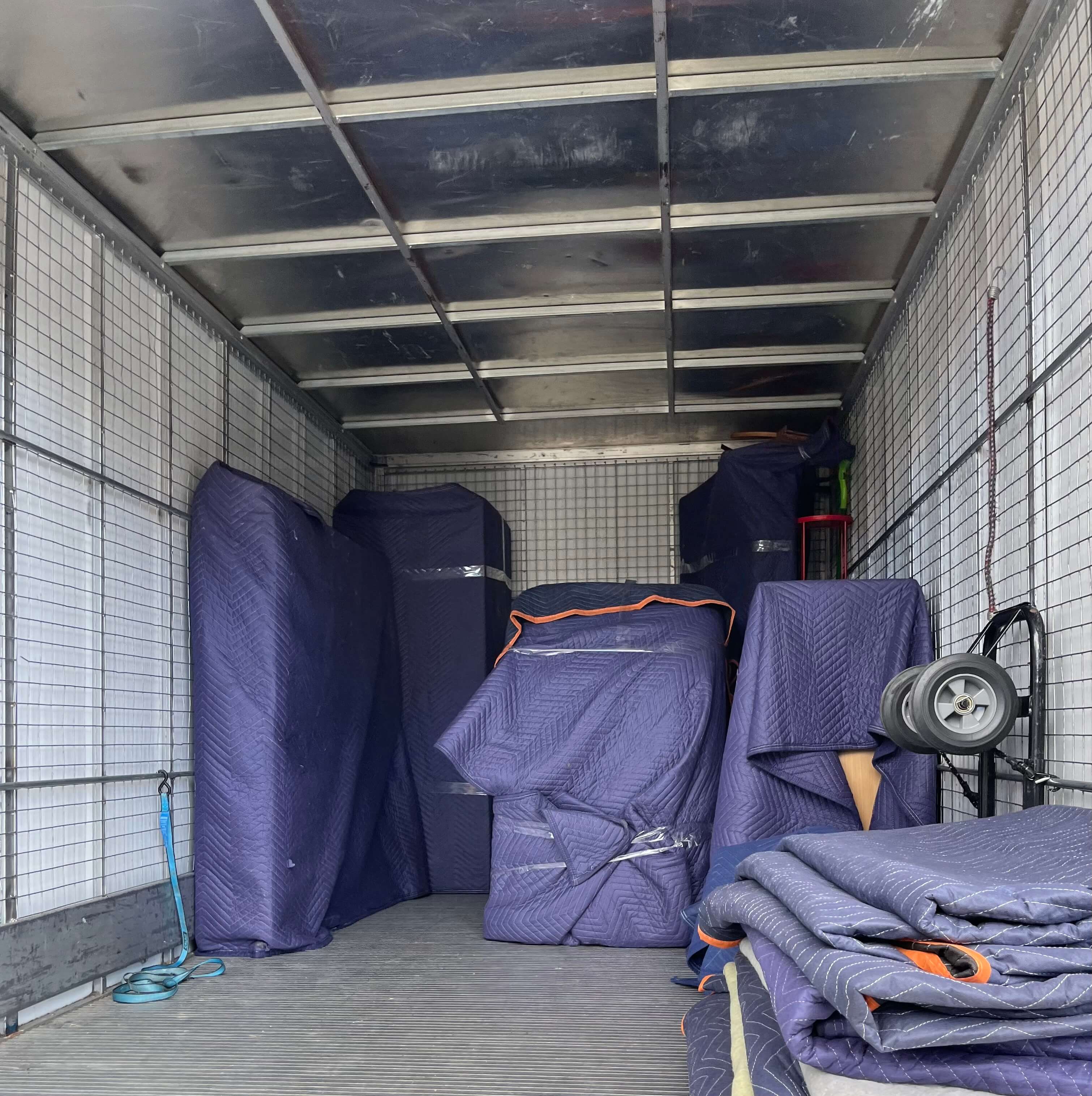 Imperial relocations truck loaded with full of equipments